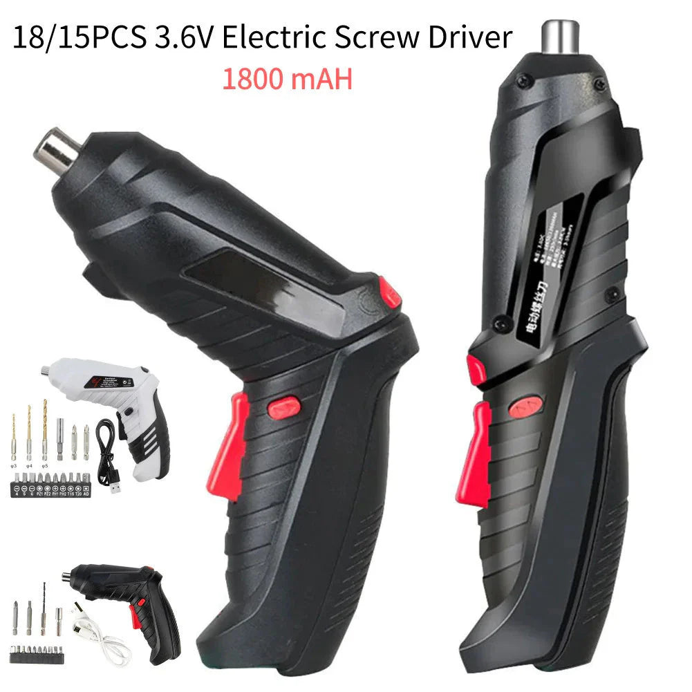 Parafusadeira Elétrica Sem Fio 4,8V Kit 48 Peças com Maleta e USB | Forjano