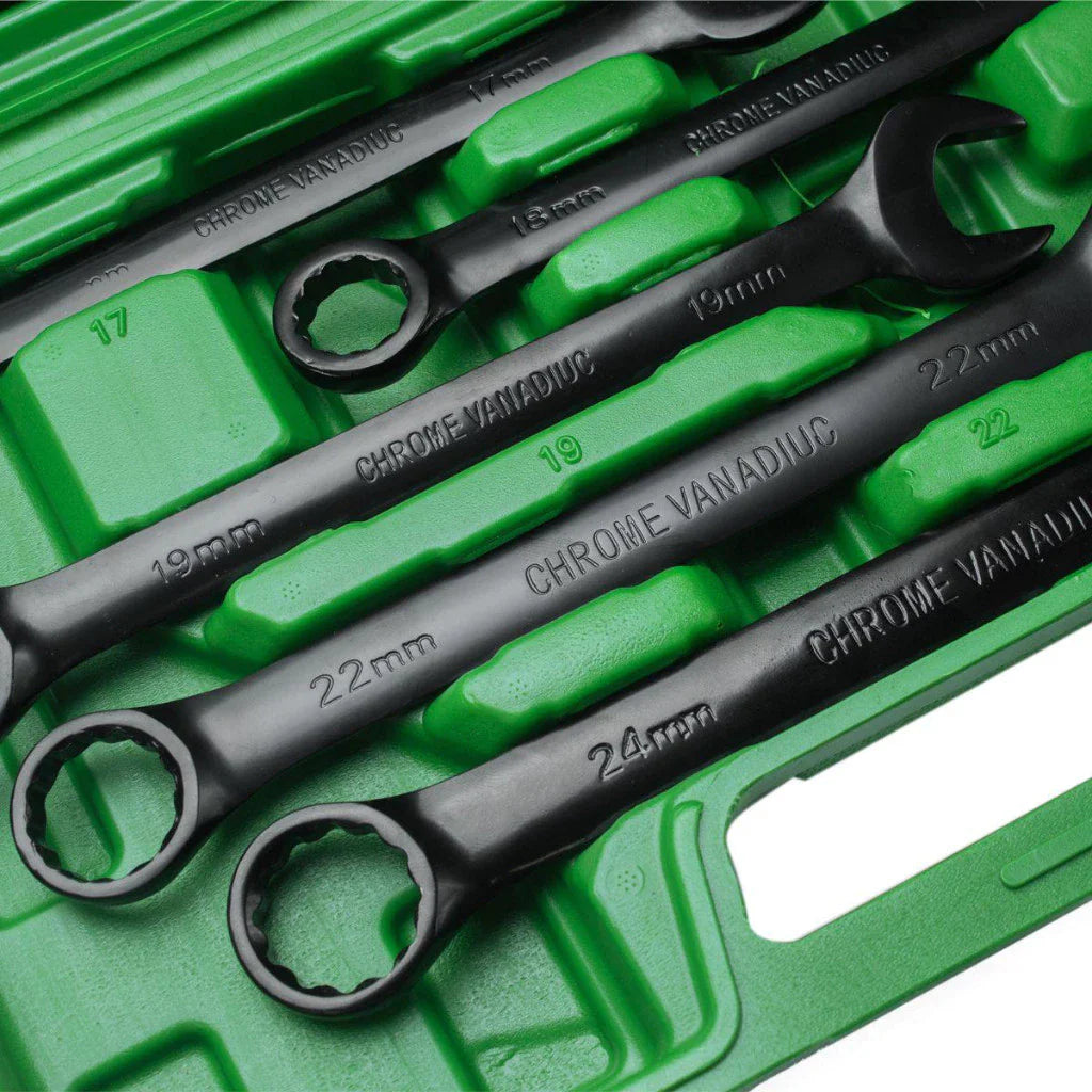Kit Chaves Combinadas 8 a 24mm Profissional em Aço Cromo Vanádio com Maleta | Forjano