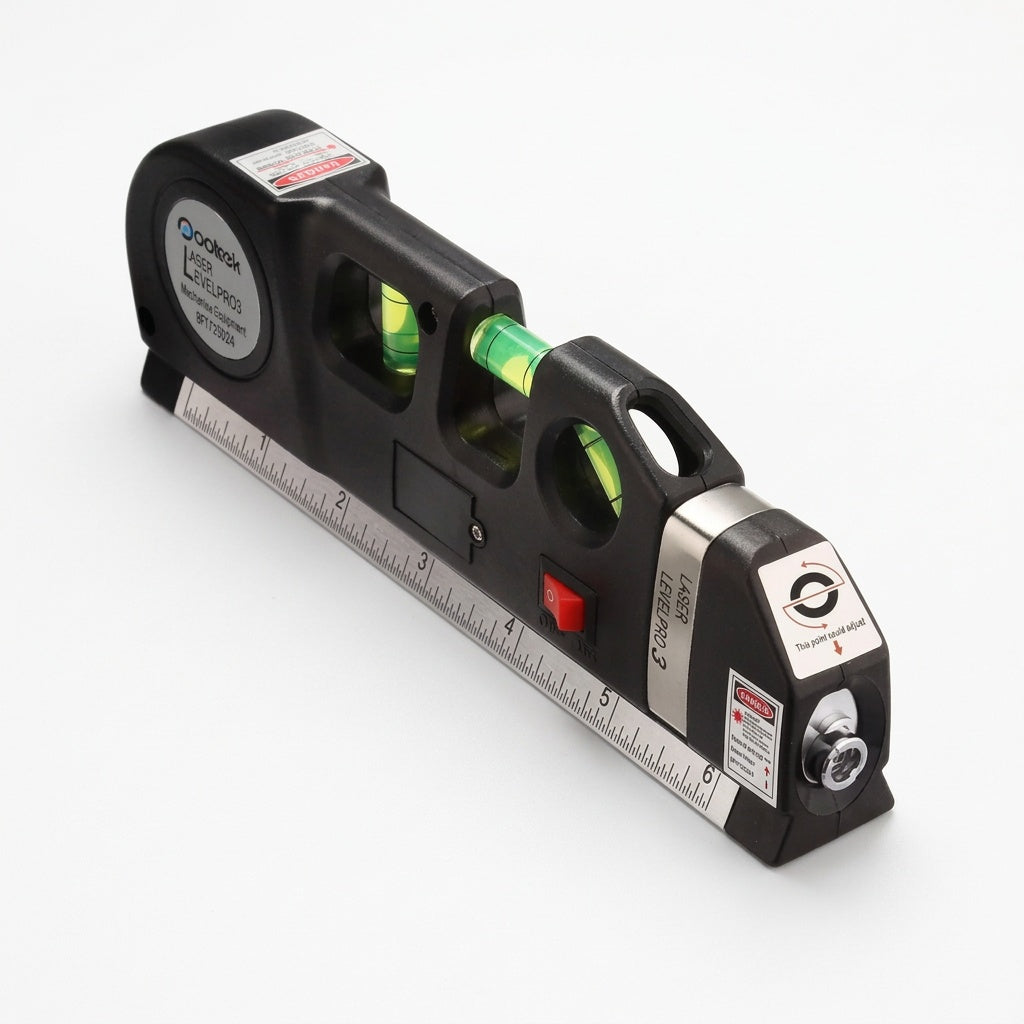 Nível Laser Profissional com Trena 2,5m 3 Estágios Level Pro3 | Forjano