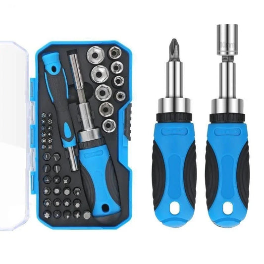 Kit Chave Catracada com Bits e Soquetes 44 Peças Profissional | Forjano