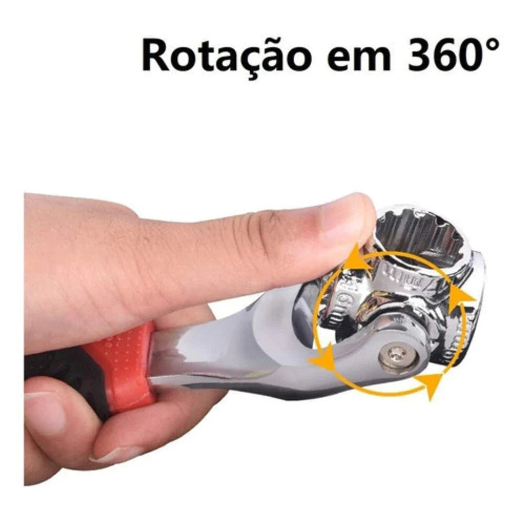 Chave Multifuncional 48 em 1 Universal 360° Soquete Profissional | Forjano